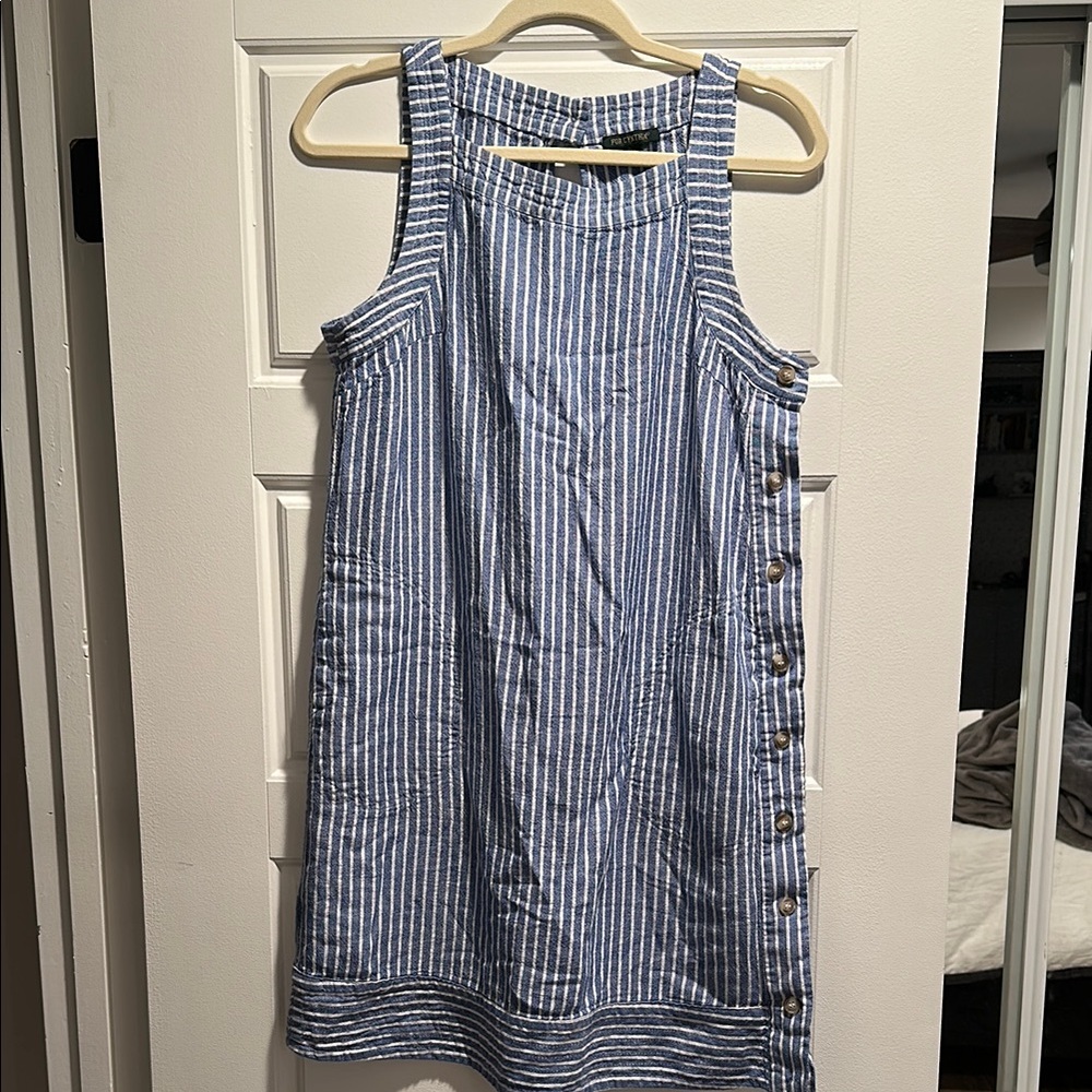 Linen striped dress